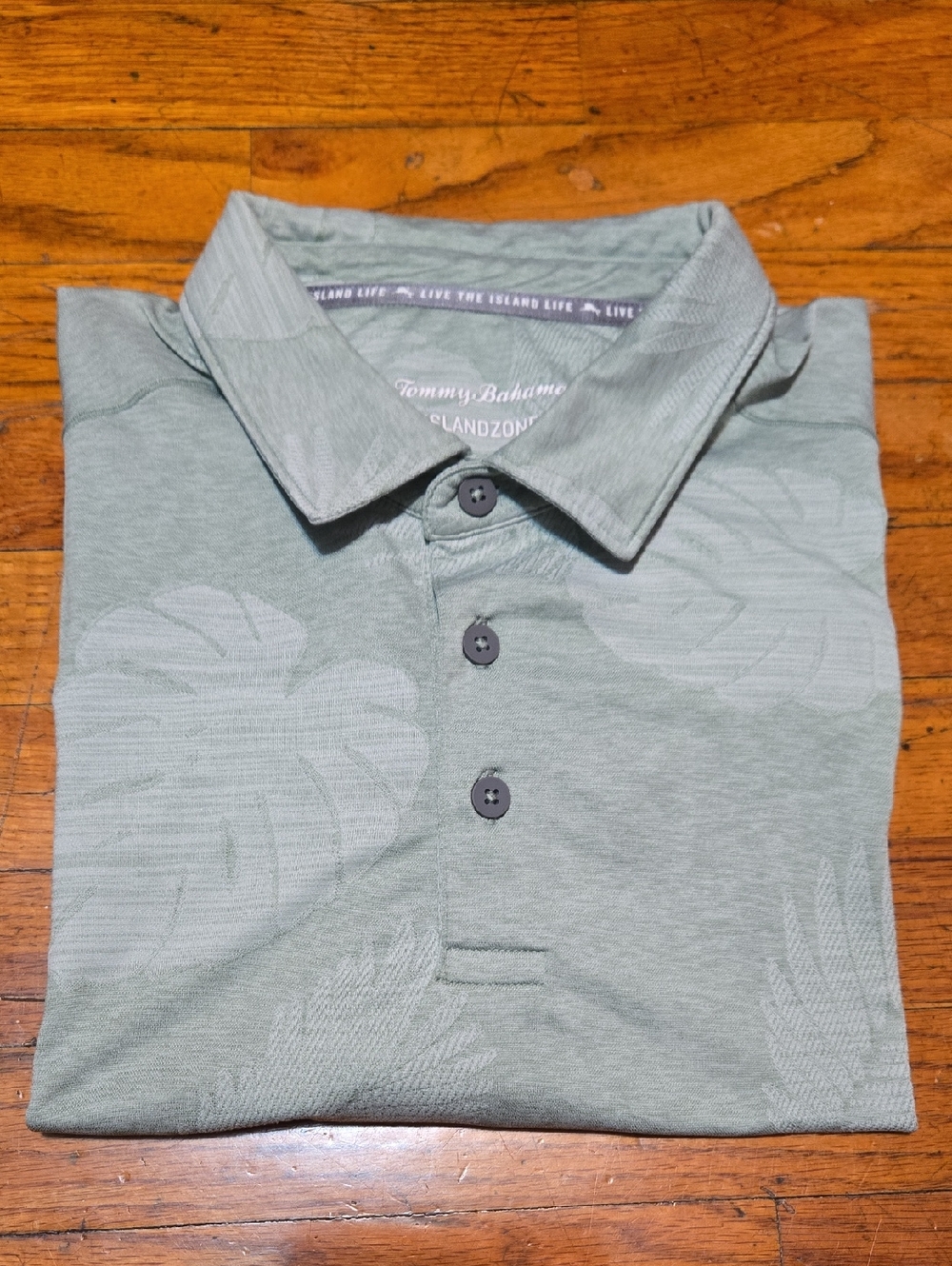 Tommy Bahama Palm Coast Delray Frond IslandZone Polo Hummingbird Blue Men’s XL